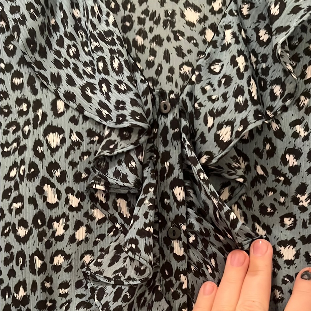 Leopard Print Ruffle Dress - Picture 4 of 6
